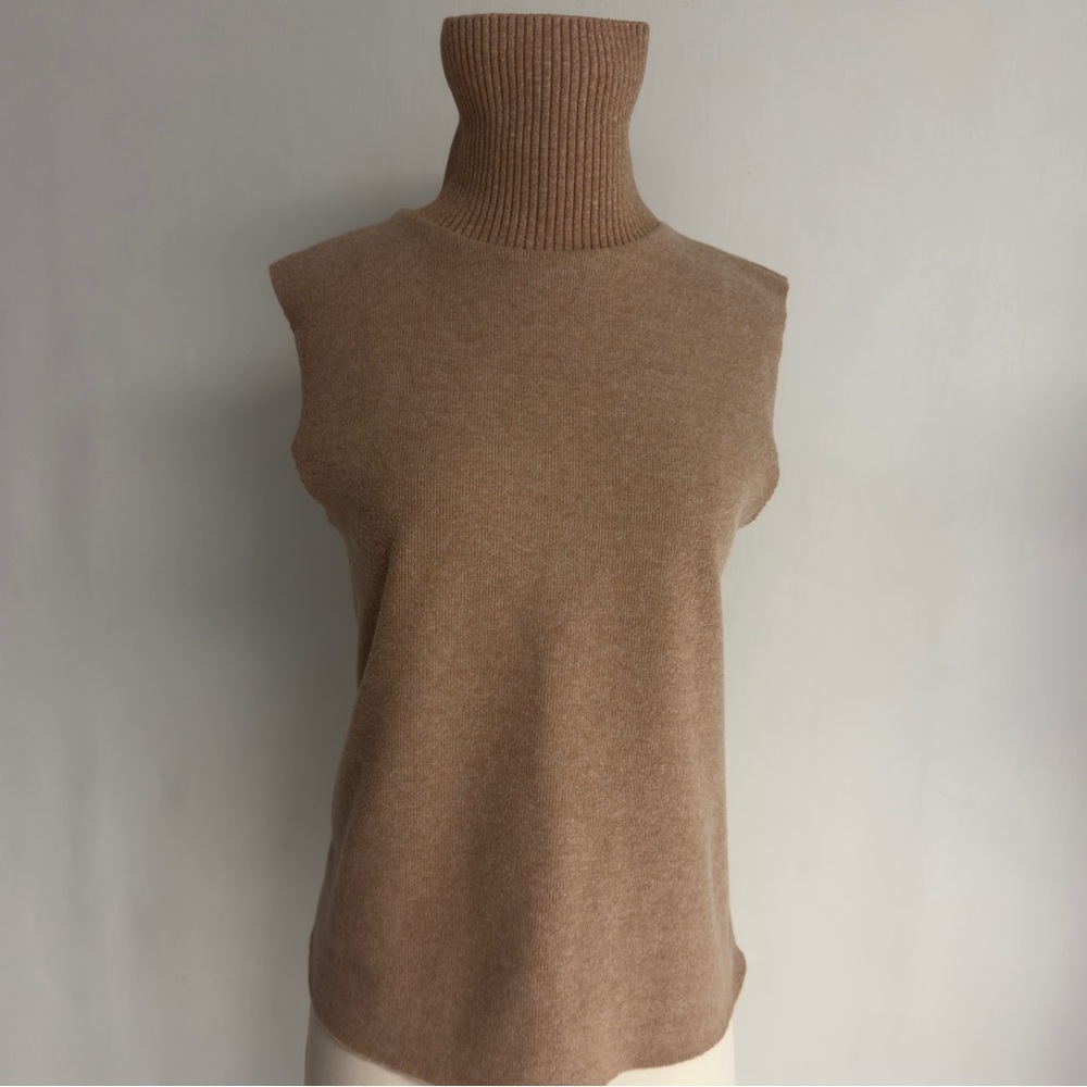 ZARA Sleeveless Turtleneck Sweater NWT - Picture 2 of 9